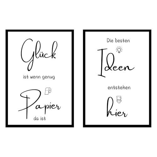 Toilettenposter 2er-Set von EQUIK PRODUCTS